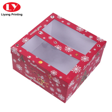 Custom Shape Christmas Tree Gift Box with Window