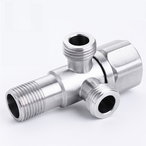 Angle Valve Water Bathroom Taps Accessory Multi-function Brass Angle Valve With 2 Handle Supplier