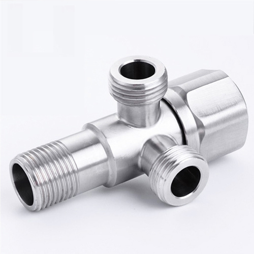 Two way zinc alloy toilet brass angle valve