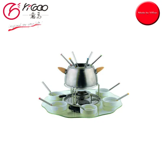 102256 chocolate fondue pot with glass base