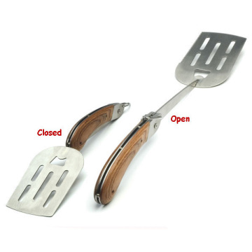 Hight Quality Folding BBQ Spatula With Wood Handle