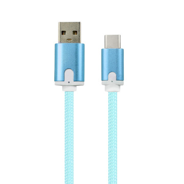 mobile accessories LED light charger cable 2.0 type C connector cabel with LED