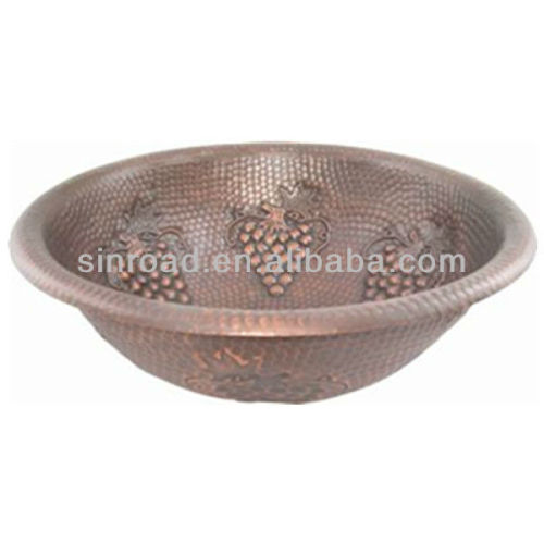 hammered Copper round bowl