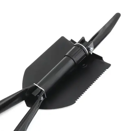 Military Shovel Highcarbon Steel Multifunctional Folding Shovel With Pouch Outdoor Camping Spade Survival Tools