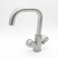 Stainless steel single handle flexible kitchen faucet