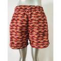 Red cloud print men's beach shorts