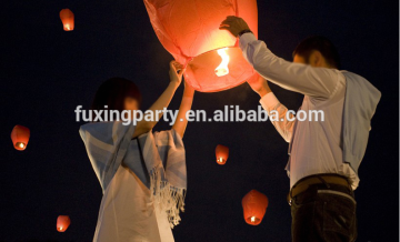Fuxing gorgeous environment CE anti-fire sky lattern,wholesale square shape sky lamps biodegradable paper festival lattern lamp