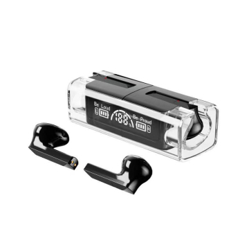 TWS Earphones Wireless Sport Gaming Earbuds with Transparent Charging Case