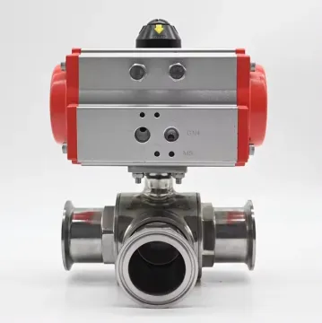Pneumatic Ball Valve 3way Sanitary Pneumatic Ball Valve