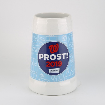 Wholesale 24oz/700ml Ceramic Beer Stein Mugs with Logo Printing