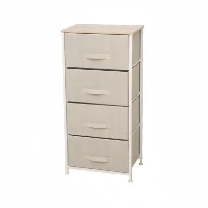 Sturdy Fabric Dresser with 4 Storage Drawers