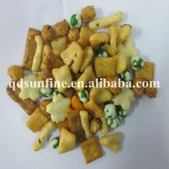 rice crackers mix wasabi peas