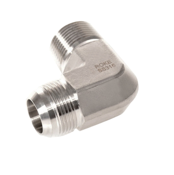 Stainless Steel Hydraulic Male Thread Flared Elbow Fitting for Water, Oil, and Gas