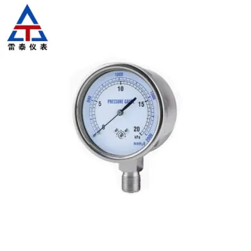 Threaded connection membrane box pressure gauge