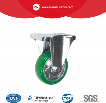 2.5"Janpanese Heavy duty Zinc Coating Rigid No-Brake PA Double Ball Bearing Caster Wheel