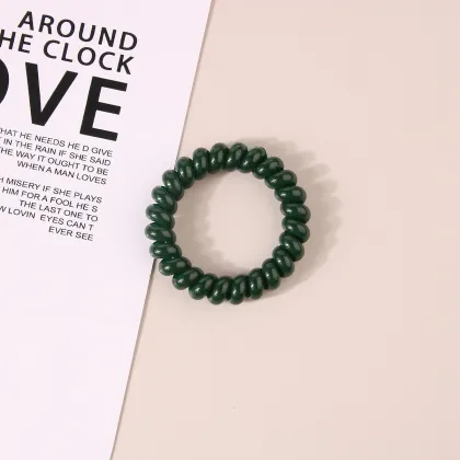 Elastic Hair Bands Spiral Coil Telephone Wire Hair Ties Rubber Bands