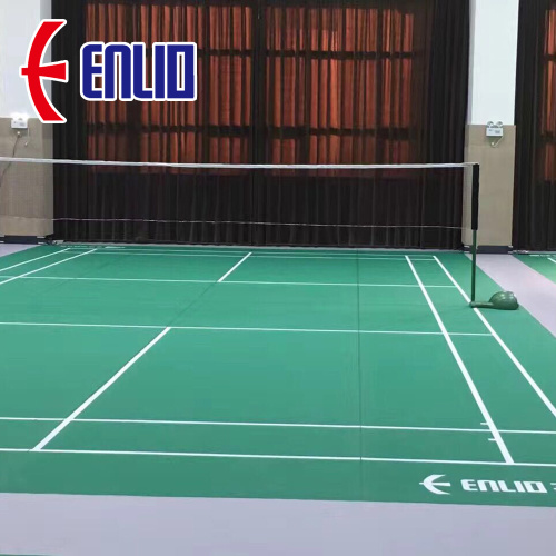 Suelo de ruedas de bádminton interior con BWF