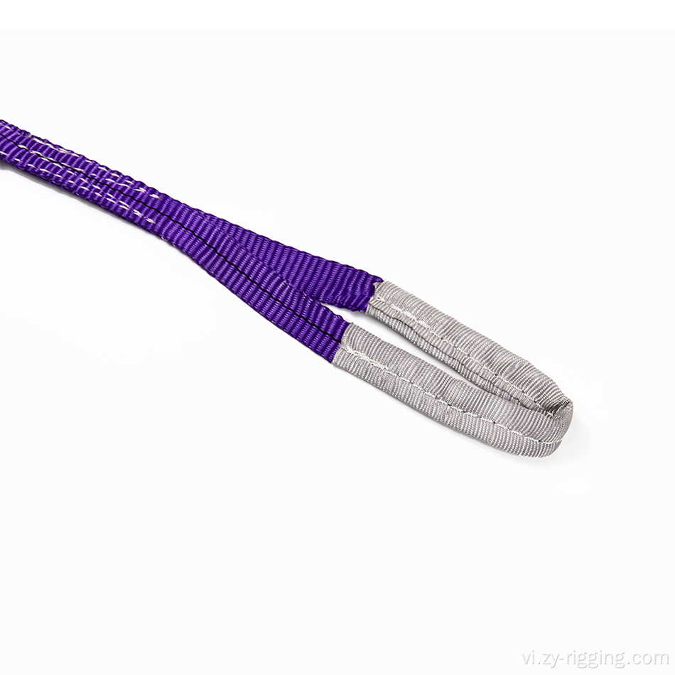 dây nâng nâng phẳng sling dây đai tím