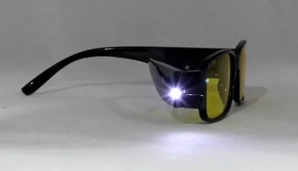 LED Light Yellow Lenses Reading Glasses Night Driving Glasses