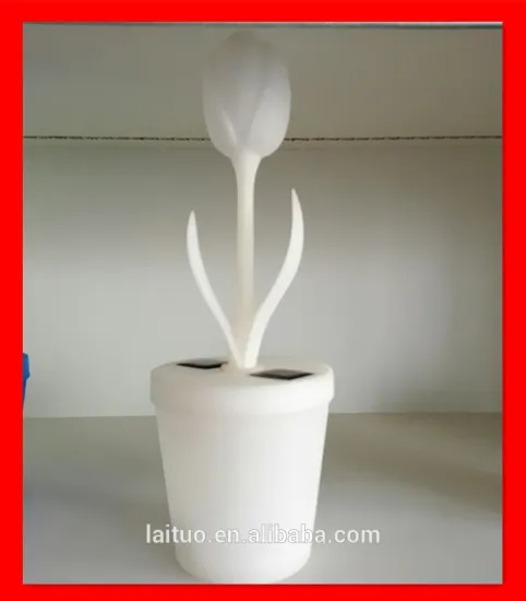 2015 new designed led solar panel power white flowers decoration Landscape garden lamp