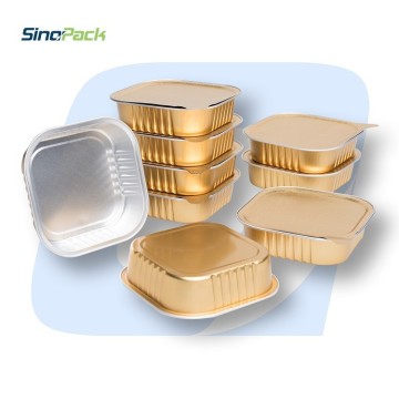 ST-220 Square Alu foil Containers and Lid For Ped Food