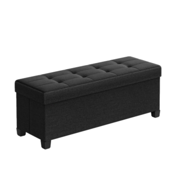 Storage Ottoman Footrest and Seat Cube Folding Storage Bench for Living Room