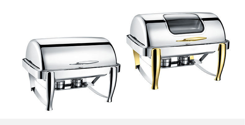 Stainless steel buffet stove with stove