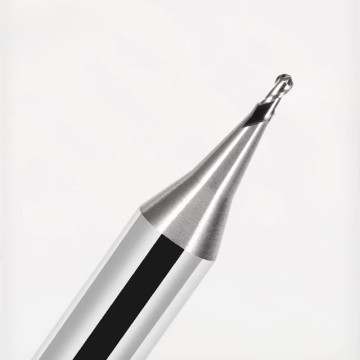 4mm Shank Coated Tungsten Steel End Mill CNC Tool - MDBT HRC 55 2 Flute Flat Small Diameter Ball Nose Milling Cutter