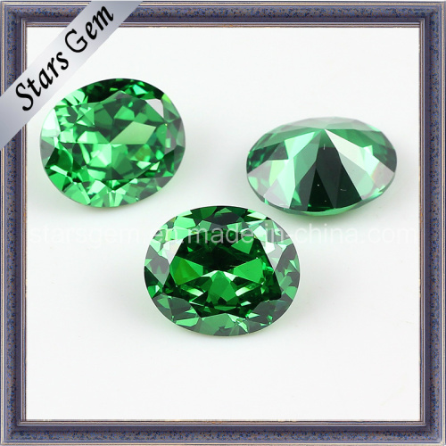 Emerald 8 Hearts & 8 Arrows Oval Shapecubic Zirconia