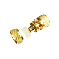 Brass garden hose connector