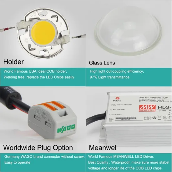 led grow light diy 200w 600w cob full spectrum plant grow led light