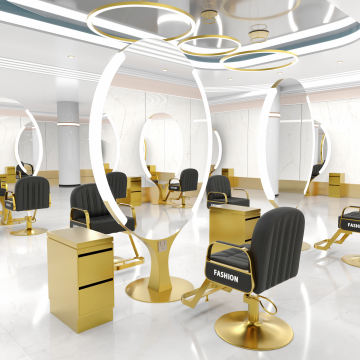 Double-Sided Gold Styling Barber Shop Mirror