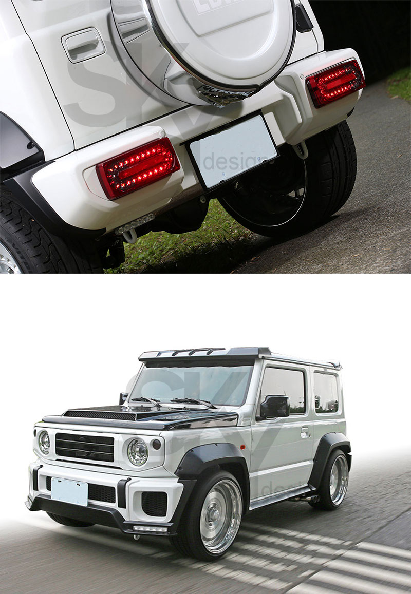 Lb Carbon Fiber Wide Body Kit For Jimny: Grill, Bumpers, Wheel Arches ...