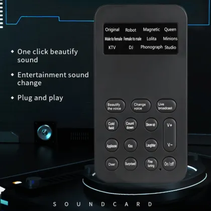 Universal Mini Sound Card Voice Changer for Mobile Phones and Computers: New Functions