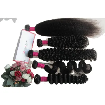 Megalook Discounts Raw Material Virgin Hair Unprocessed Natural Color Weave Bundles For Sale, Brazilian Natural Wave Hair