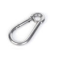 Carabiner spring hook with eyelet