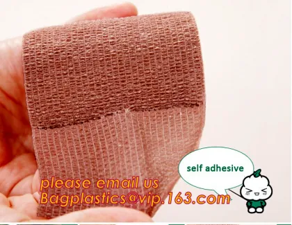 sport support synthetic crepe triangular bandage, Medical Self-Adhesive Bandage(Non-woven) for wound dressing and control the bl