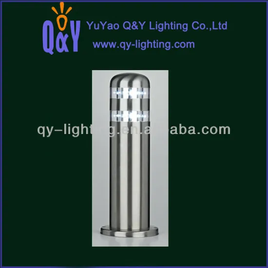 modern outdoor LED post lamp stainless steel finish ip44 rated