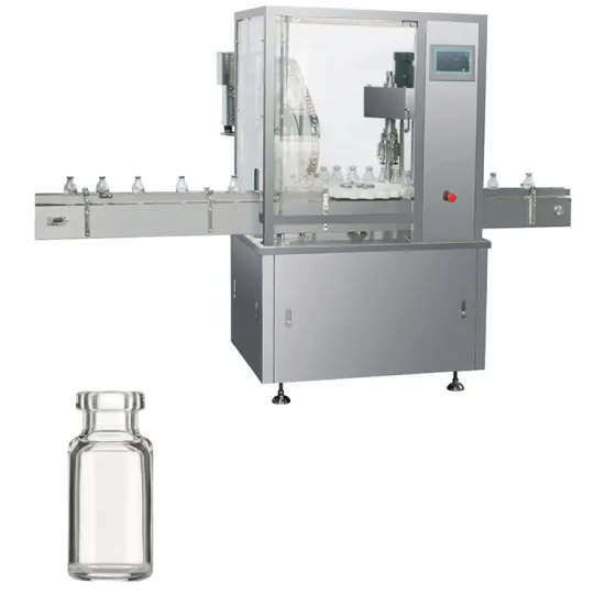 Automated Production Line for Wine and Alcohol Vials: Filling, Capping, Sealing, and Labeling