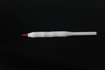 Wholesale Price Disposable Eyebrow Miroblading Oval White #12 Blade Disposable Manual Pen