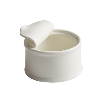 Ceramic Dessert Bowl - Irregular Shape White Porcelain Pudding Bowl