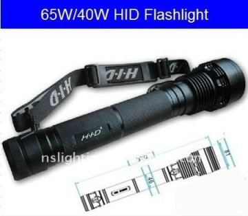 HID Aluminium rechargeable Li-battery 65W/55W/45W Flashlight with SOS function