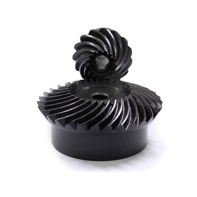 Precision Spiral Bevel Gear 45 Steel Hardened 90 Degree Pinion 2.5Module 18 Teeth to 2.5Module 36 Teeth 1:2 Speed Ratio