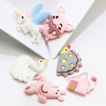 Mixed Style Cute Cartoon Flatback Miniature Animal Resin Cabochon For Diy Craft Making