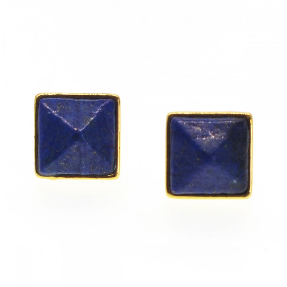 Lapis lazuli Lucky Stone Boucles d&#39;oreilles Stud