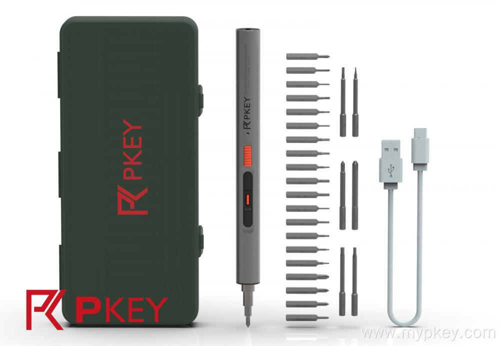 PKEY Electric Screwdriver Cordless with 26 Magnetic Bits