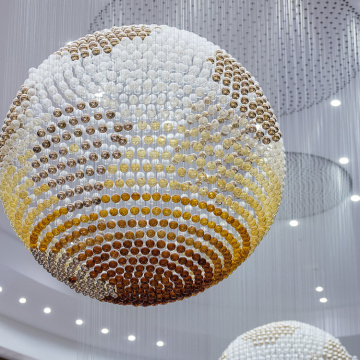 Luxury customized hanging large circular pendant light