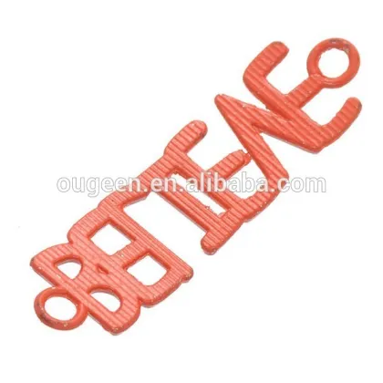 jewelry findings Newest Fashion metal zinc alloy Unique bracelet believe charm