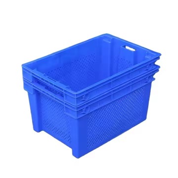 Stackable and Nestable Plastic Shipping Crate