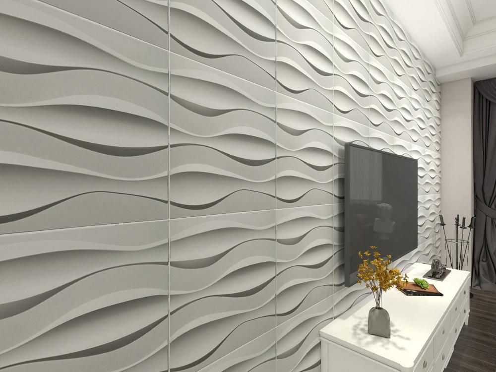 3d wall panel with light